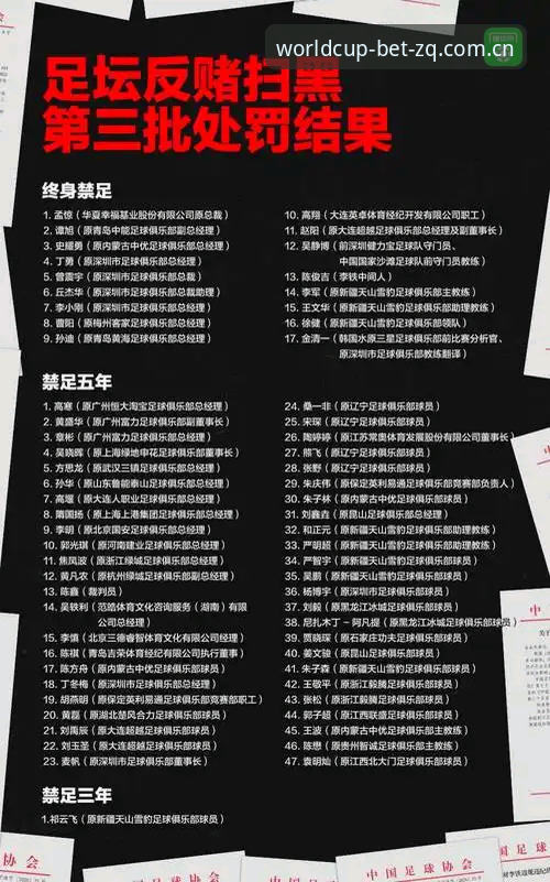 长期用户实战经验：中国足协第三批禁足名单深度解读，看世界杯投注网站如何重塑体育公平